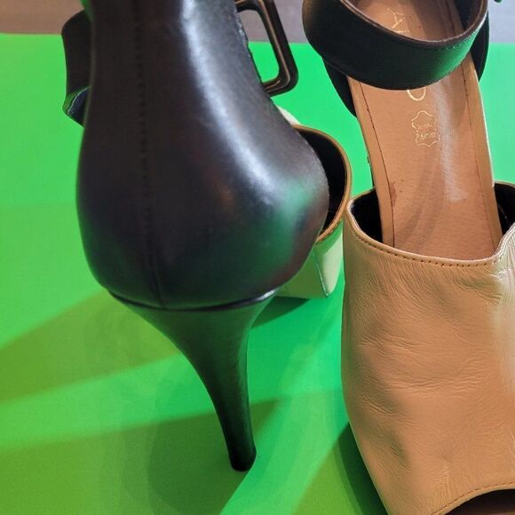 ALDO WOMEN'S LEATHER OPEN TOE ANKLE STRAP SANDAL - Picture 7 of 13